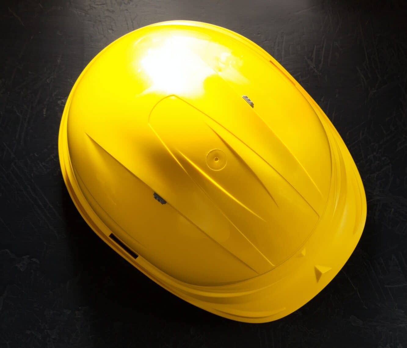 construction helmet on black